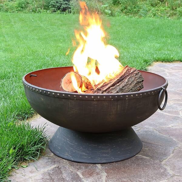 Shop Sunnydaze Outdoor Firebowl Fire Pit With Handles And Spark