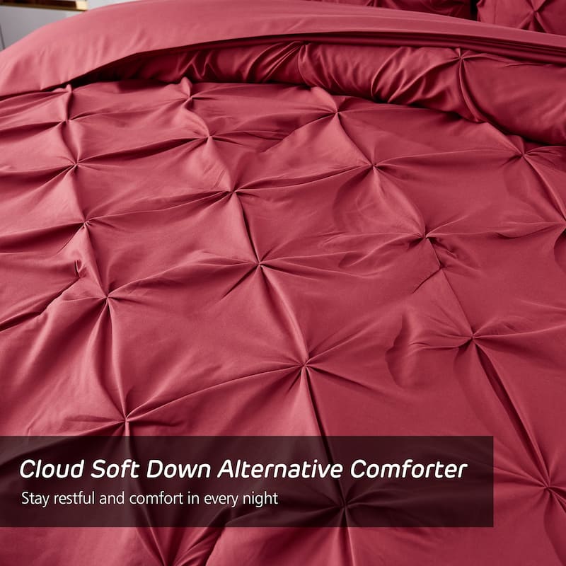 8 Pieces Pintuck Comforter Set