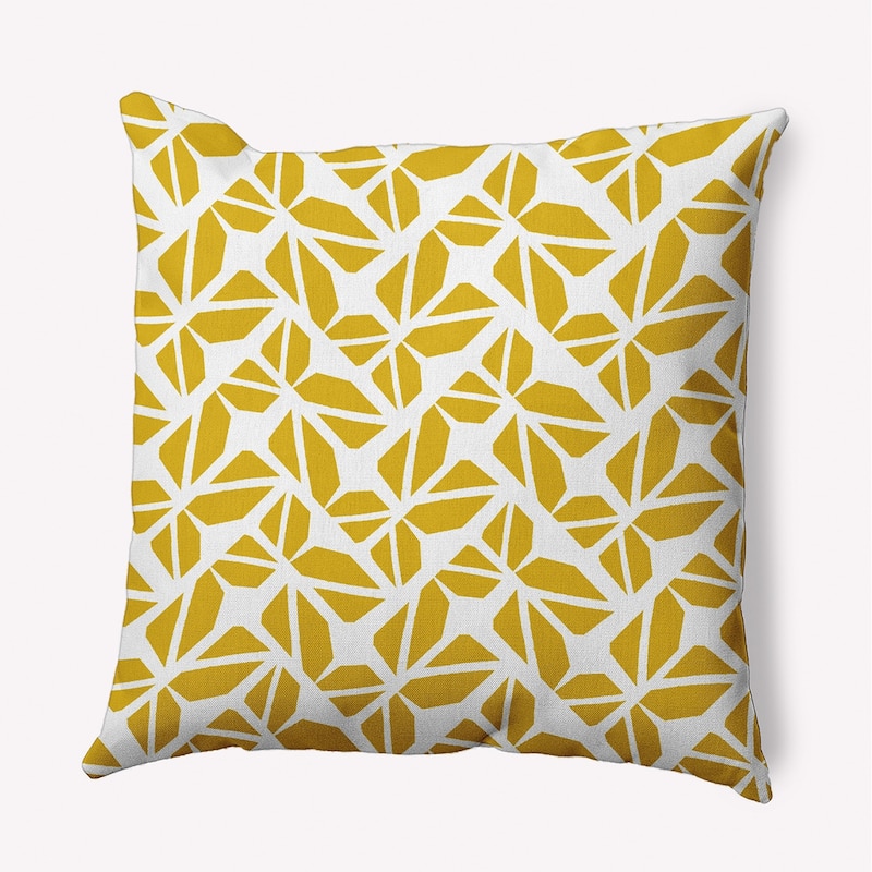 Kaleidoscope Graffiti Indoor/Outdoor Throw Pillow - Mustard - 18" x 18"