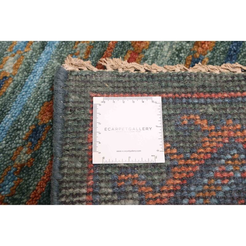 ECARPETGALLERY Hand-knotted Peshawar Ziegler Dark Green Wool Rug - 6'0 x 7'10