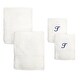 preview thumbnail 4 of 26, Sweet Kids 2-piece White Turkish Cotton Bath and Hand Towel Set with Royal Blue Monogrammed Initial T - White