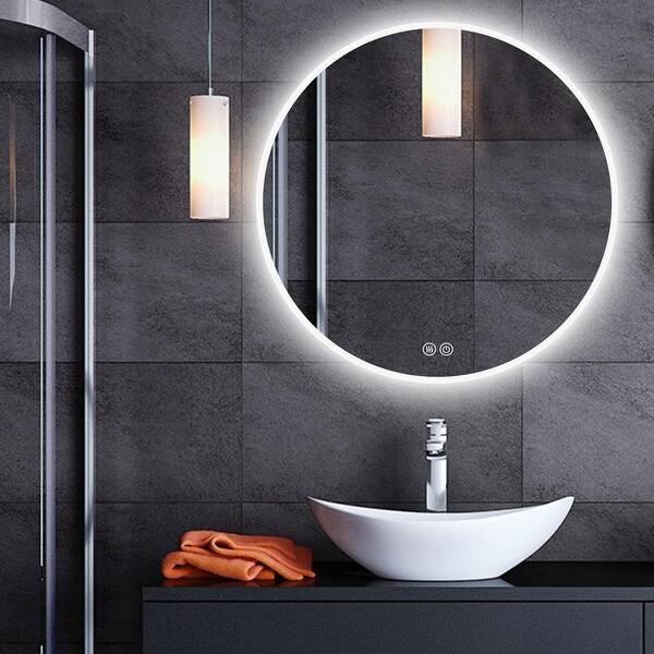 Shop Smart Led Illuminated Vanity Round Mirror In Light With Anti Fog Overstock 32063501