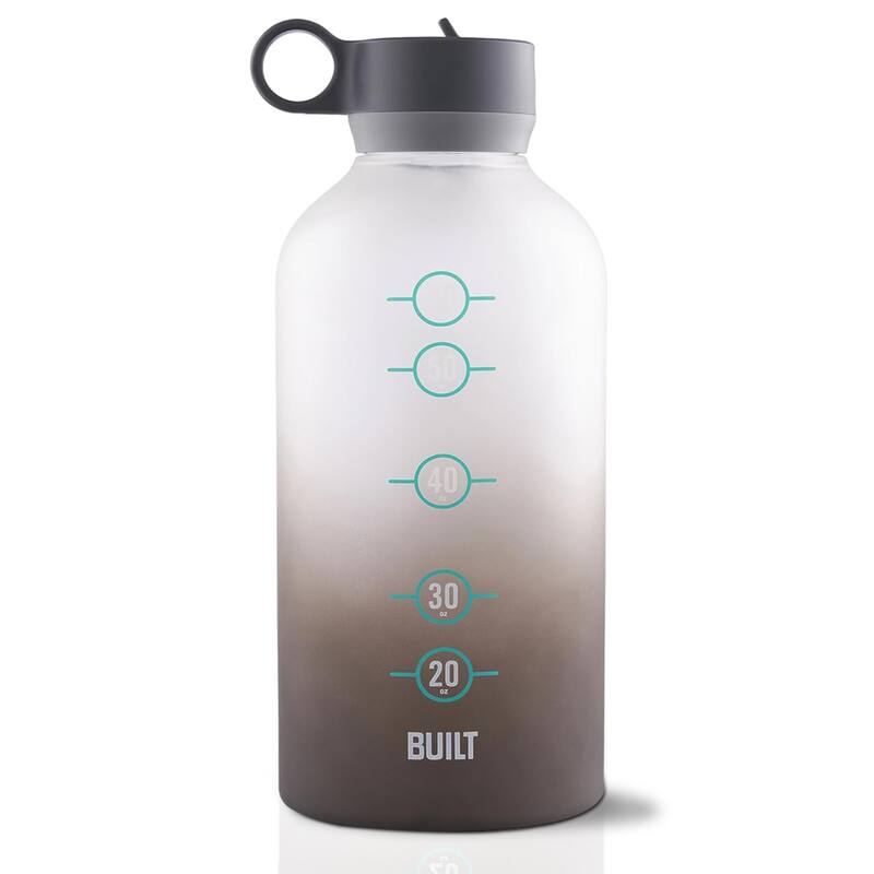 Byo 74 Oz Tritan Motivational Bottle - Black - Gray