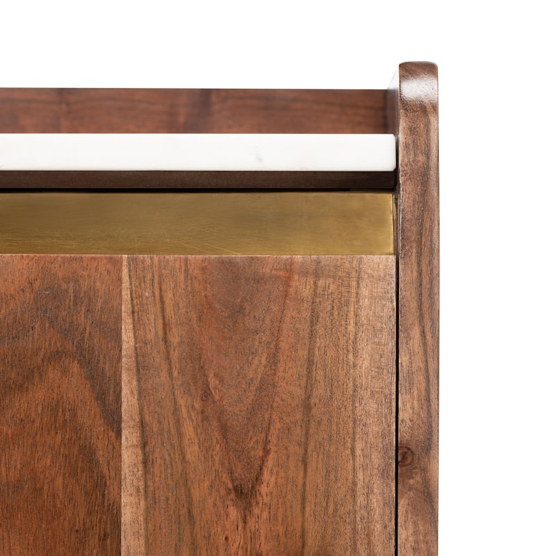 SAFAVIEH Couture Milana Marble Bar Cabinet - 35"W x 18"D x 39"H