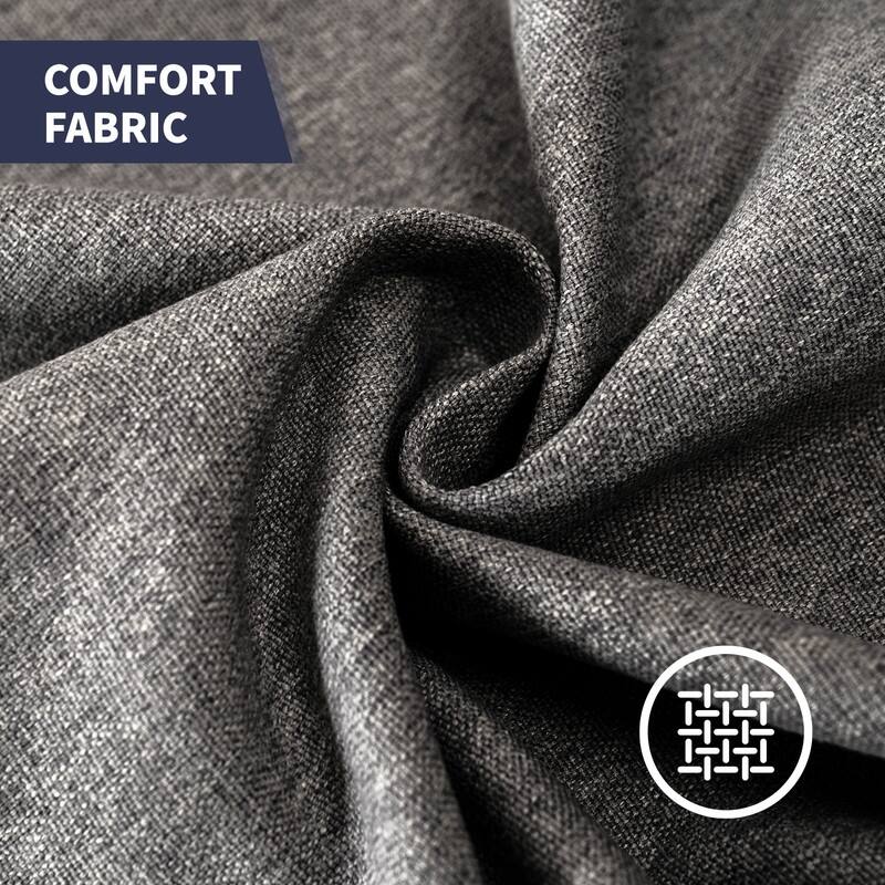 Mixoy 2 Piece Living Room Sofa Set with Rivet Design,Linen 3-Seater Sofa Couch,Loveseat Sofa/Single Sofa Chair