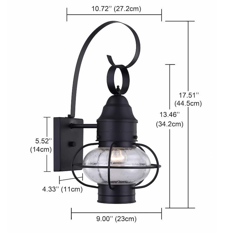 4 Pack 1-Light Outdoor Wall Lantern Lights Set - 9"x10.72"x17.51"