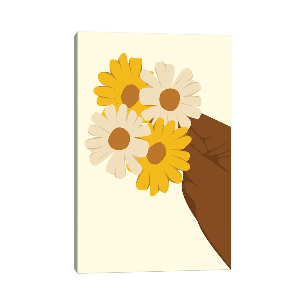 iCanvas "Hand Holding Flower" by Tysee Ciage Canvas Print