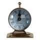 preview thumbnail 2 of 28, Metal Glass Desk Clock with Glass Lens and Roman Numerals Face on Base - 5" x 5" x 7"
