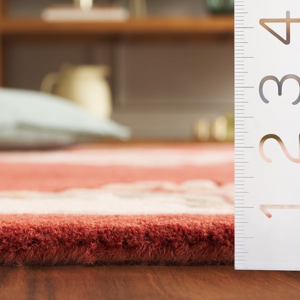 dimension image slide 3 of 8, SAFAVIEH Handmade Aubusson Hrachuhi Traditional Wool Rug