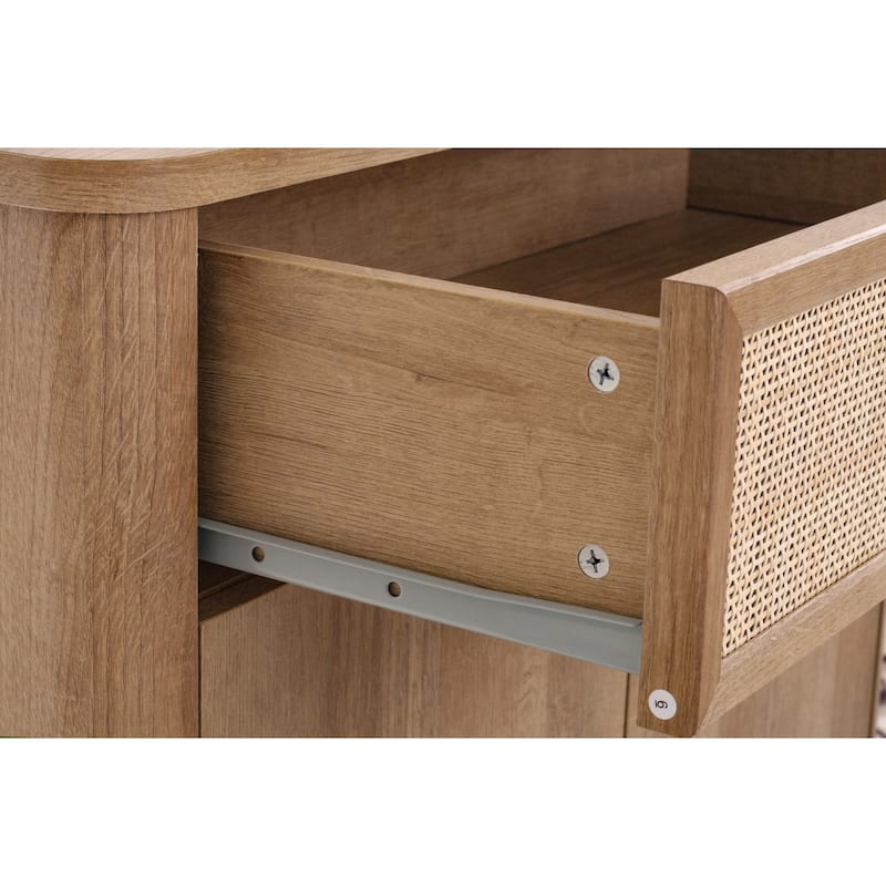 NPD Furniture Thelma KD Rattan Small Cabinet 1 Drawer 2 Doors
