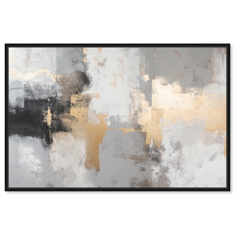 Gilded Gray II Canvas by Art Remedy - 30" x 20" - Black