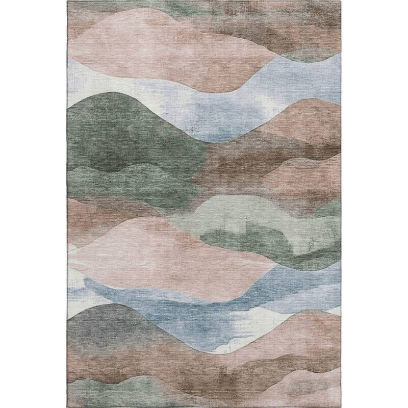 Premium Washable Super Soft Modern Waves Mayfield Rug