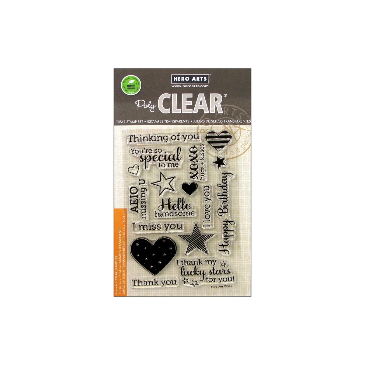 Hero Arts Year Round Card Sentiments Clear Acrylic Stamp Set CL582 NEW