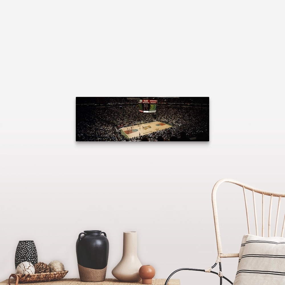 Shop Spectators Watching A Basketball Match Key Arena Seattle King County Washington State Canvas Wall Art Overstock 16894816