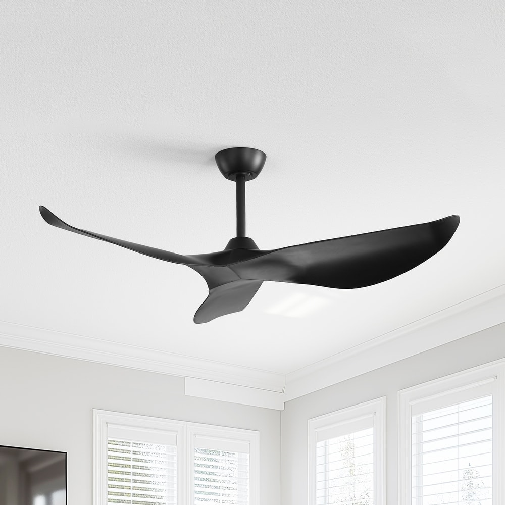 38''/52" Modern Ceiling Fan without Light, Remote Control and Reversible DC Motor Included