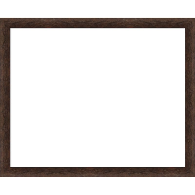 Amanti Art Warm Walnut Narrow Framed Dry Erase Magnetic Board