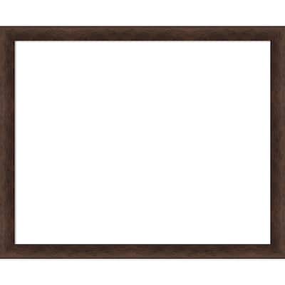 Amanti Art Warm Walnut Narrow Framed Dry Erase Magnetic Board
