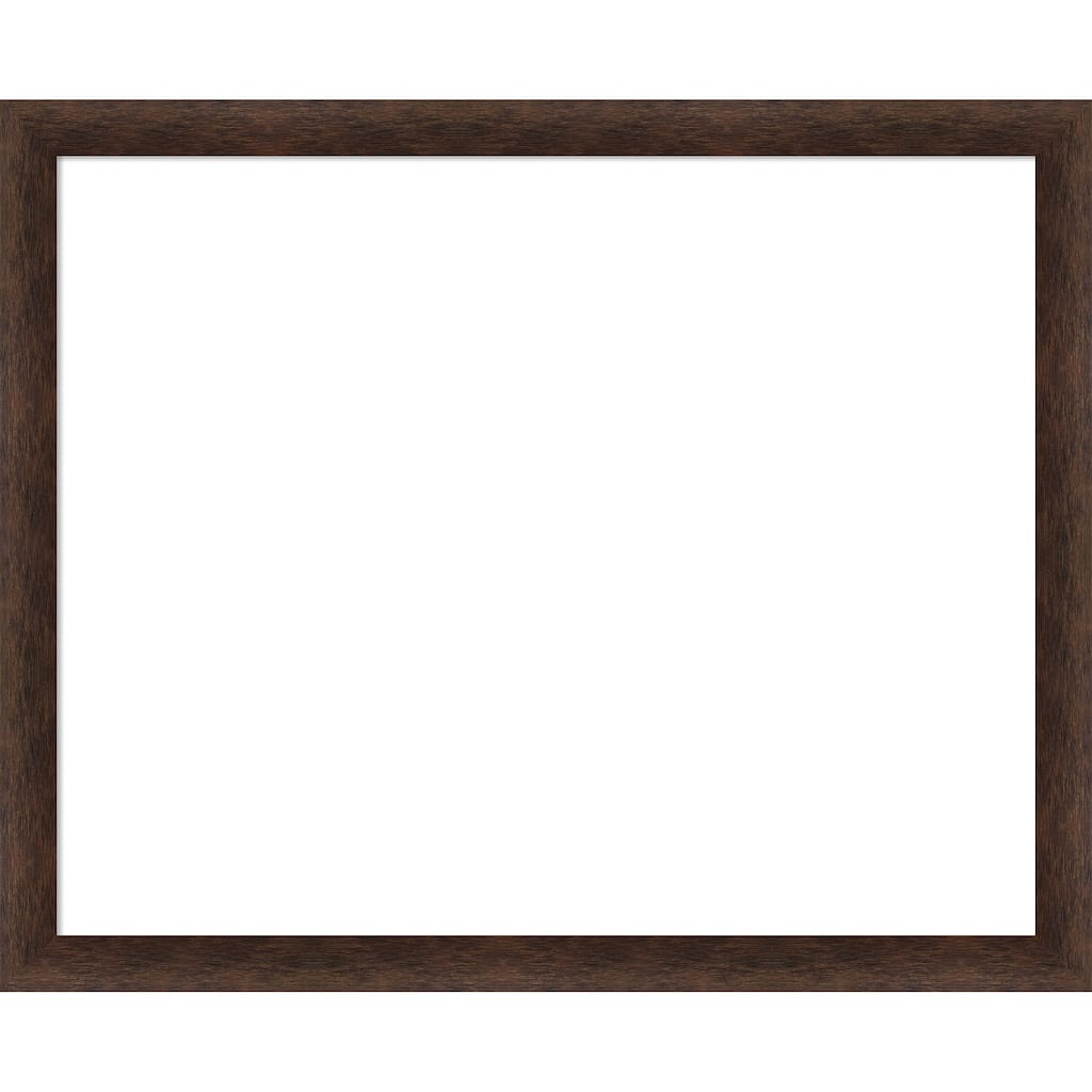Amanti Art Warm Walnut Narrow Framed Dry Erase Magnetic Board