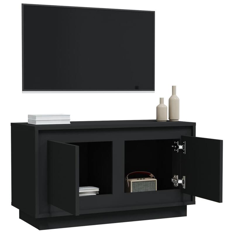 vidaXL TV Cabinet Black Engineered wood Standard TV Cabinet - 13.8 x 31.5 x 17.7 in