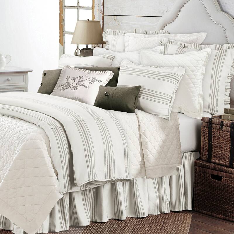 HiEnd Accents Prescott Striped Duvet Cover Set, 3PC - Taupe - King