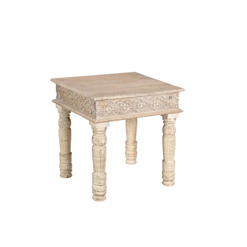 Milton 2-piece Carved Solid Wood Living Room Table Set