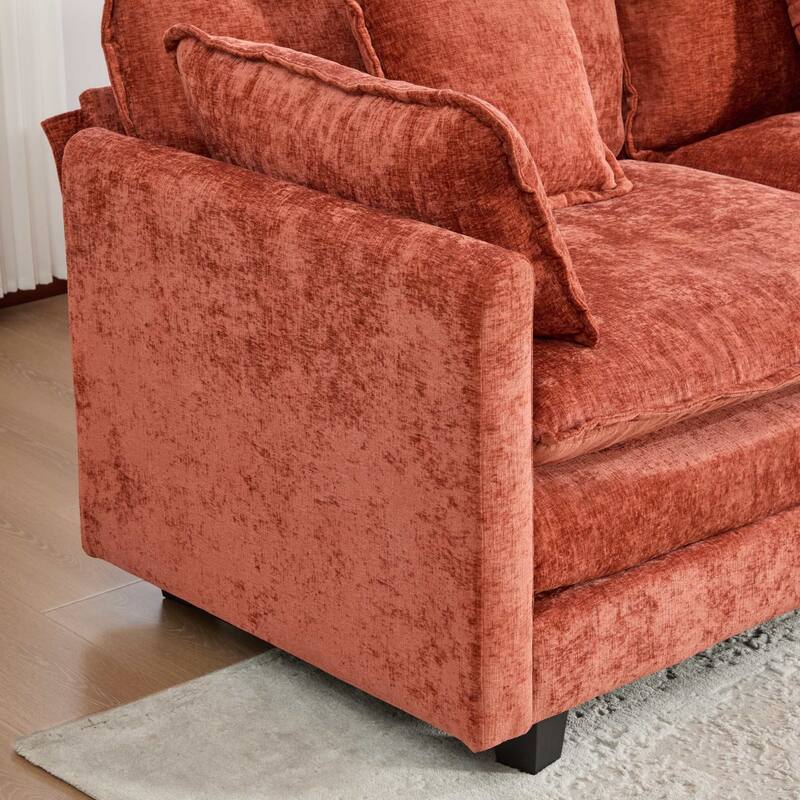 Cloud Sofa LoveSeat,Modern Sectional Couch,Comfy Double Layer Upholstered Seat Cushion