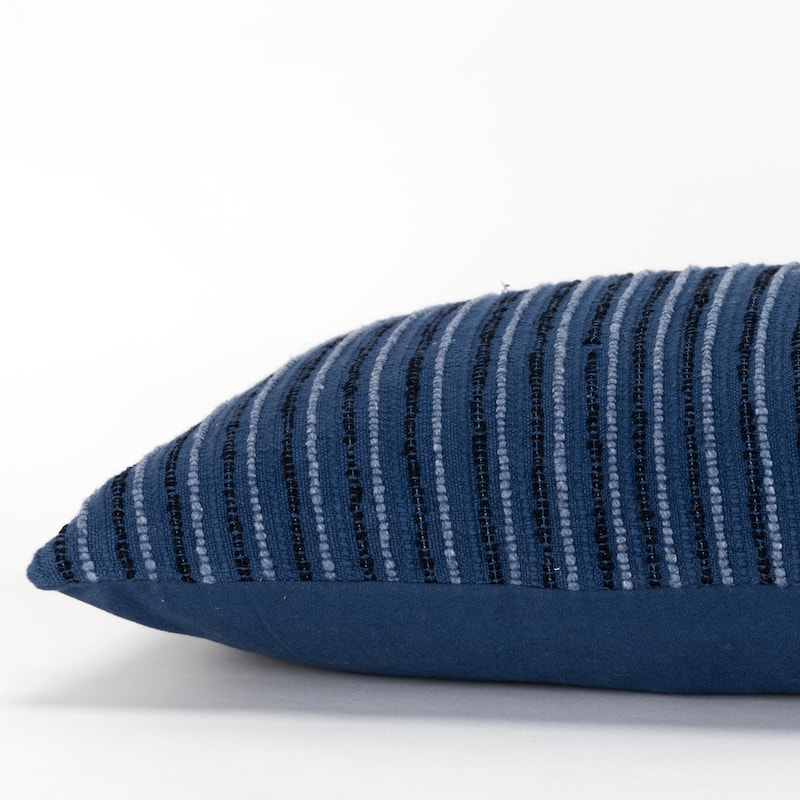 Rizzy Home Tonal Stripe Textured Solid Throw Pillow Cover
