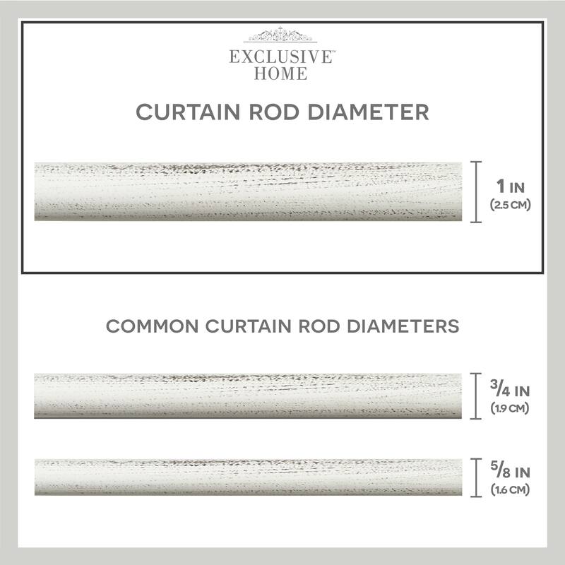 EXCLUSIVE HOME Napoleon 1" Curtain Rod and Finial Set