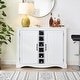 preview thumbnail 2 of 24, 47" Marbling Countertop Buffet Bar Cabinet w/ Glass Holders