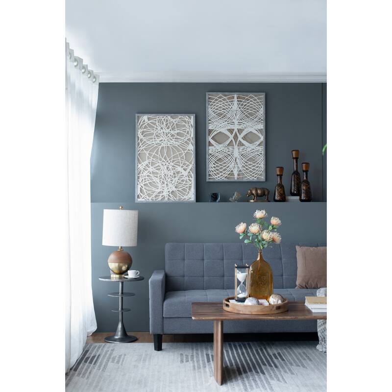 S/2 Leaf Shadow Box Wall Décor, 23.5x1x35.5"