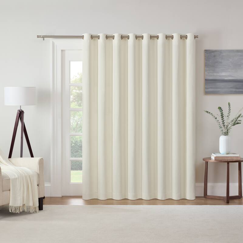 Eclipse Kendall Thermaback Grommet Extra Wide Sliding Patio Door Curtain Panel, 84 In Long x 100 In Wide
