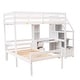preview thumbnail 32 of 36, Elegant Style Twin Size Loft Bed with a Stand-alone Bed, Storage Staircase, Desk, Shelves and Drawers, Solid Construction, Gray