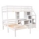 preview thumbnail 11 of 32, Loft Bed with Twin Stand-Alone Bed, Storage Staircase & Desk - Full Storage Solution
