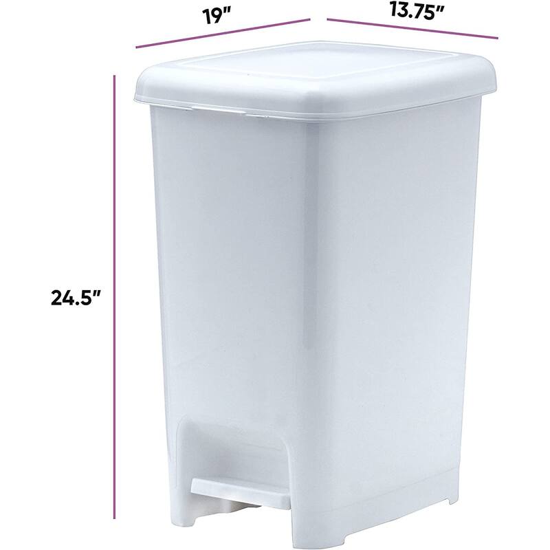 16 gal Slim Pedal Trash Can