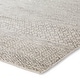 preview thumbnail 3 of 4, Kelis Hand-Knotted Geometric Ivory/ Dark Grey Area Rug