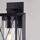 preview thumbnail 6 of 7, VAXCEL Milton 16.75 in. H 1-Light Matte Black Transitional Outdoor Wall Sconce, Steel, Clear Glass Shade, LED Compatible