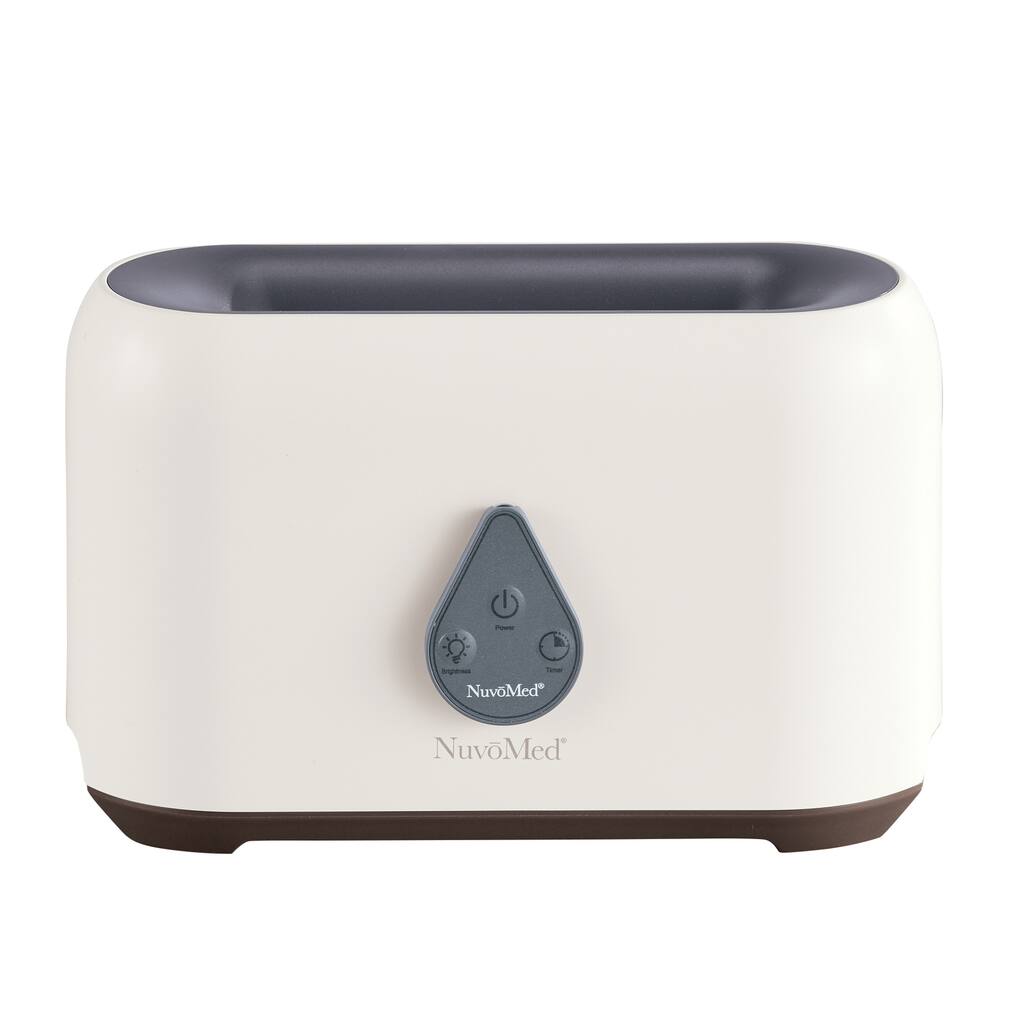 Aromatherapy Diffuser with LED Flame Effect and Remote - 7.88 x 5 x 3.31