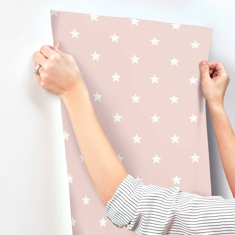 Advantage Starry Motif Pink Geometric Wallpaper