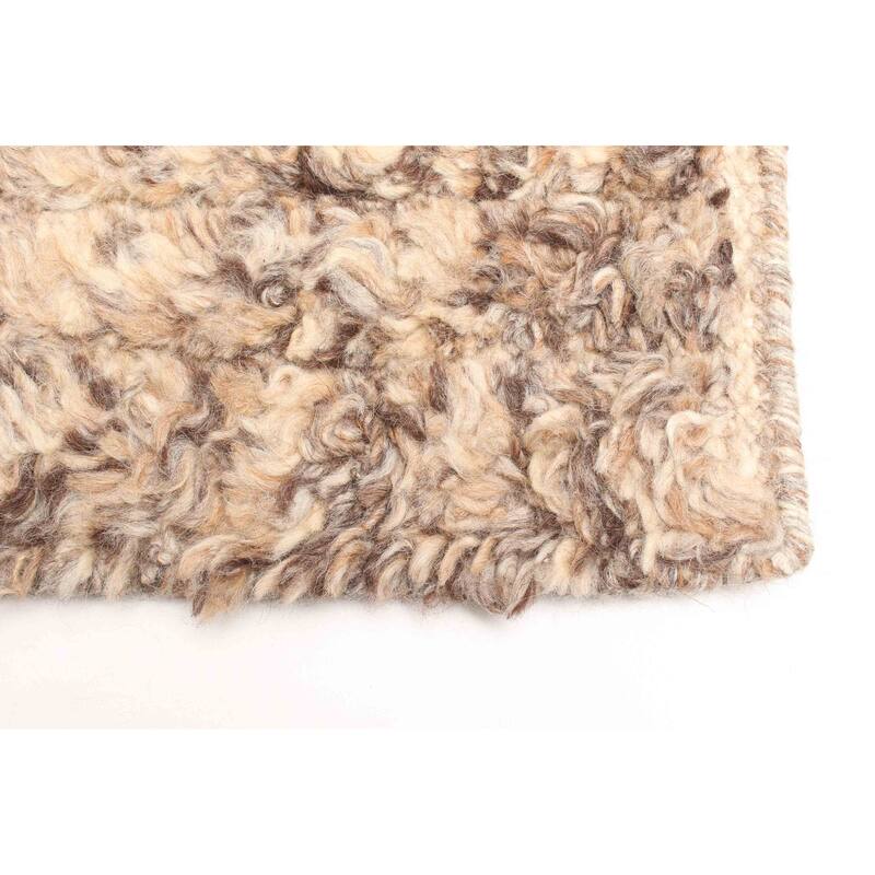 ECARPETGALLERY Hand-knotted Tangier Tan Wool Rug - 5'4 x 7'8