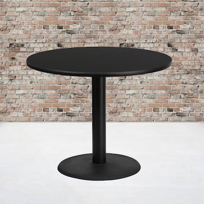 36'' Round Laminate Table Top with 24'' Round Table Height Base - 36"W x 36"D x 31.125"H - 36"W x 36"D x 31.125"H