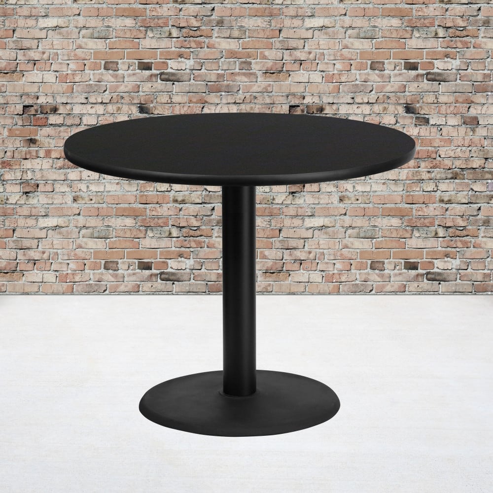 36'' Round Laminate Table Top with 24'' Round Table Height Base - 36"W x 36"D x 31.125"H - 36"W x 36"D x 31.125"H