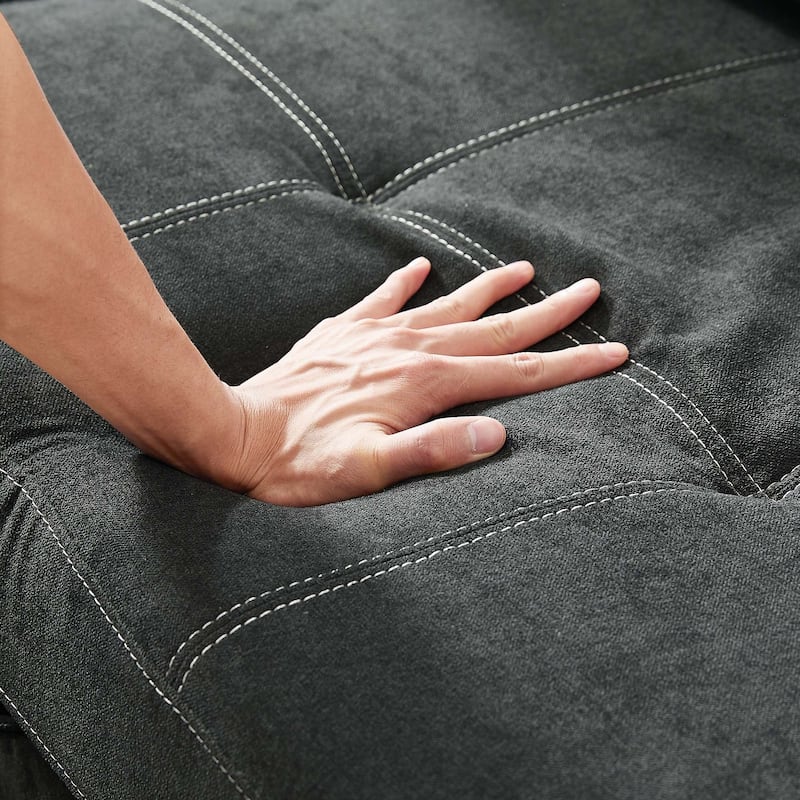 Classic and Cozy L-shape Pull-out Sleeper Sectional Sofa