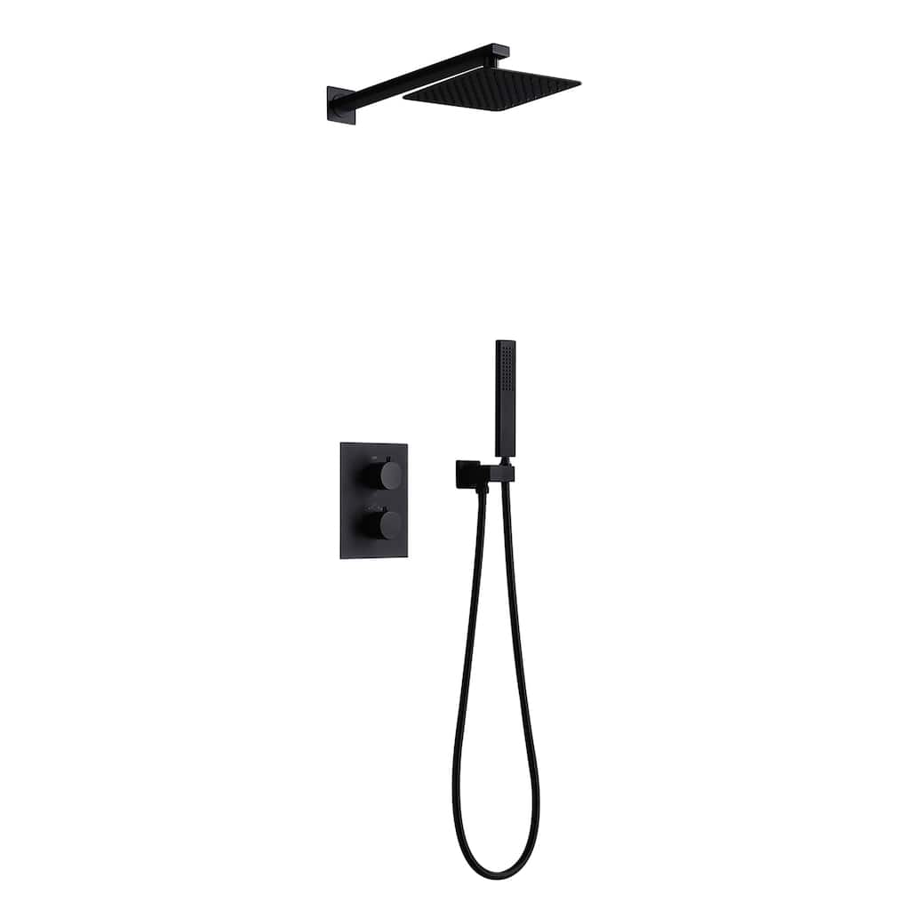 10" Rain Shower Head Thermostatic Complete Shower System With Rough-In Valve