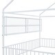 preview thumbnail 41 of 40, House-Shaped Design Metal Full Size Bed Frame with Fence and Shelves