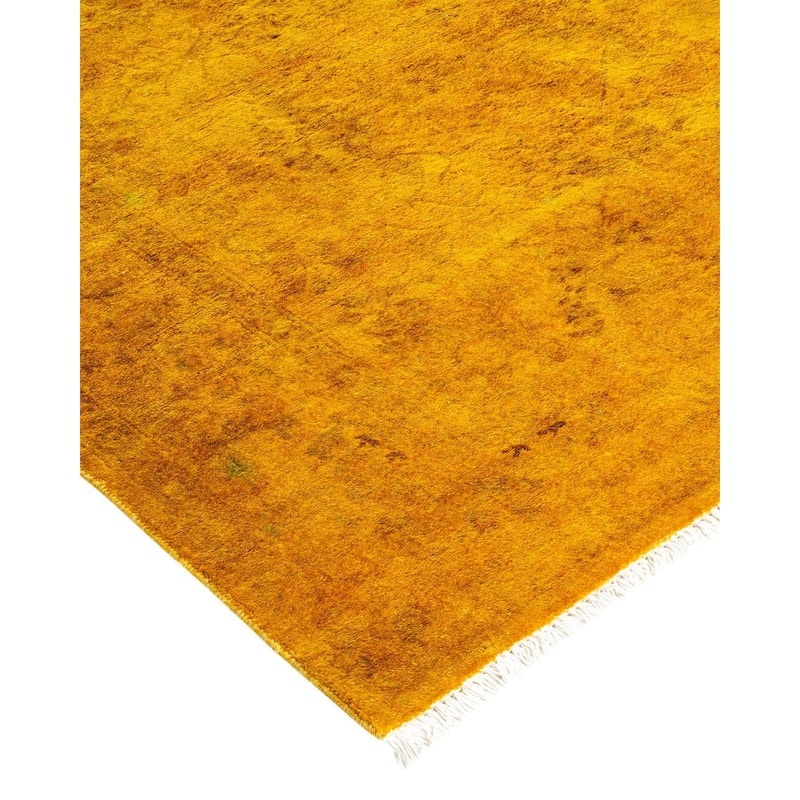 Fine Vibrance, One-of-a-Kind Hand-Knotted Area Rug - Yellow, 3' 2" x 4' 6" - 3' 2" x 4' 6"