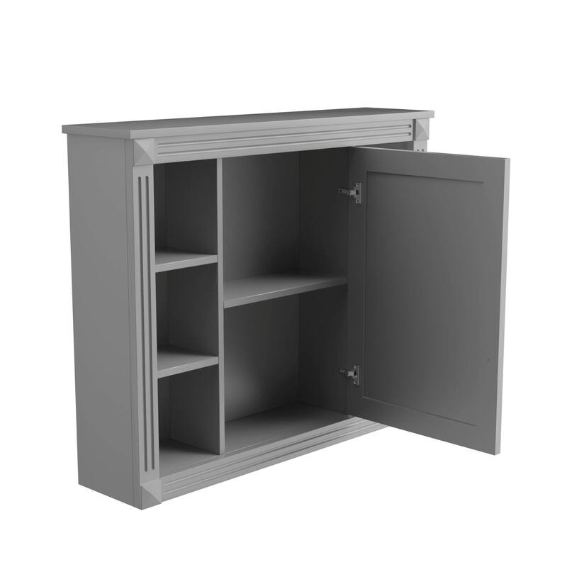 35'' x 28'' Wall Mounted Bathroom Storage Cabinet with Mirror