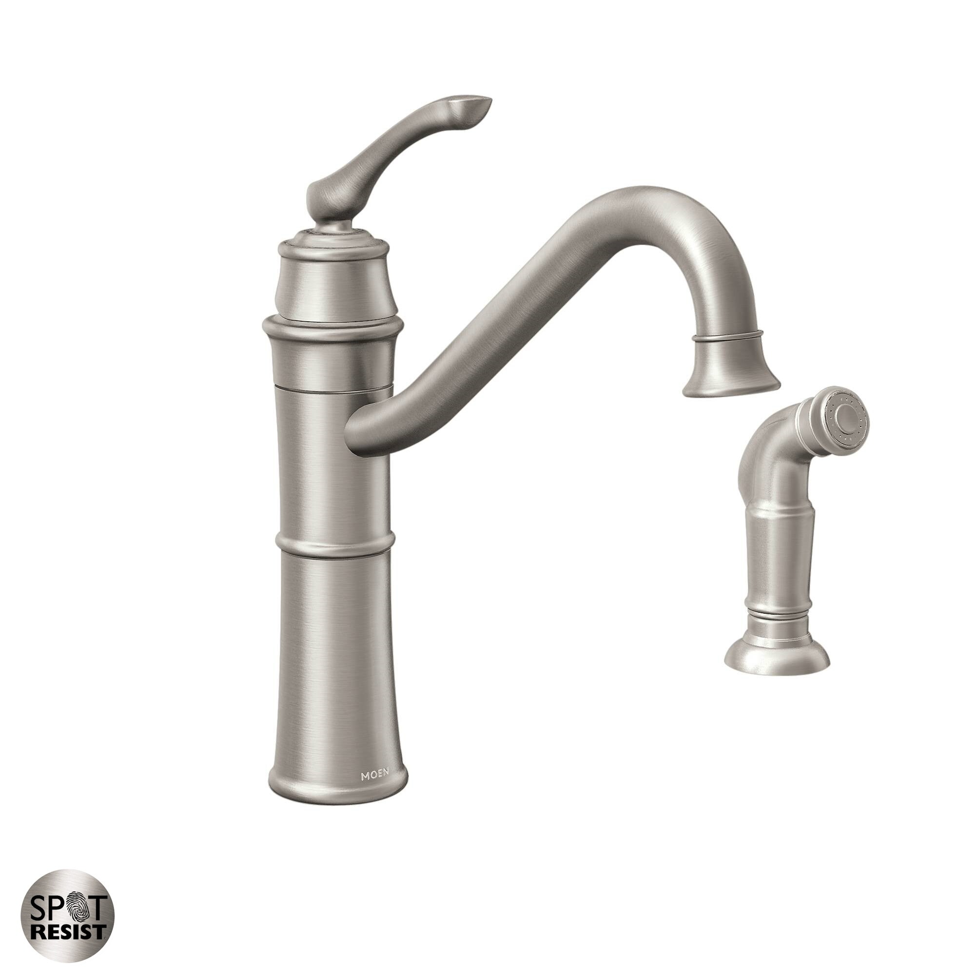 Moen 87999 Wetherly High Arc Kitchen Faucet With Side Spray