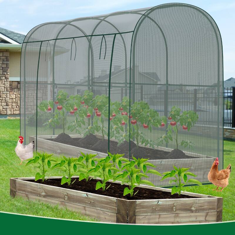 Crop Cages For Garden Plant, Plant Protection Tent With Zippered Door