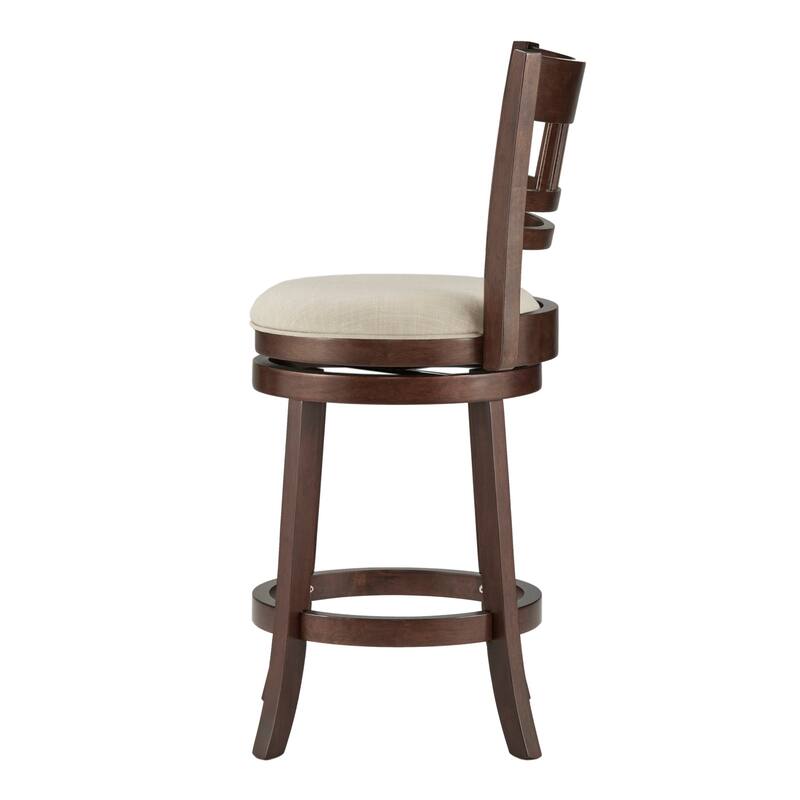 Verona Linen Lattice Back Swivel 24-inch Counter Height Stool by iNSPIRE Q Classic