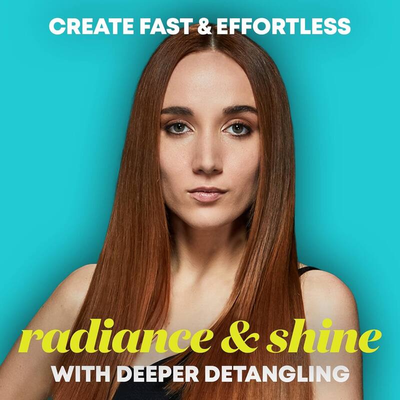 Revamp Progloss Deepform Ceramic Straightener Brush - Ionic Anti-Frizz Straightening Brush, Auto-Off & 9' Swivel Cord